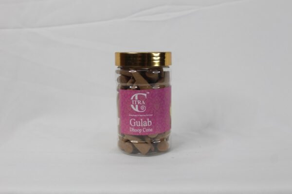 Gulab Dhoop Cone Jar Front Gulab Dhoop Cone Jar
