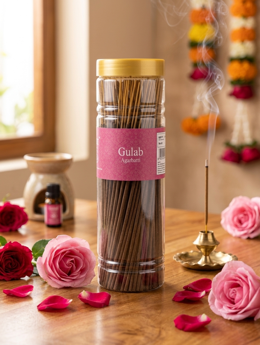 ITRA Gulab Agarbatti 225g airtight PET jar